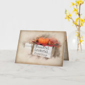 Herbst-Erntedank Karte (Gelbe Blume)