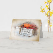 Herbst-Erntedank Karte (Gelbe Blume)