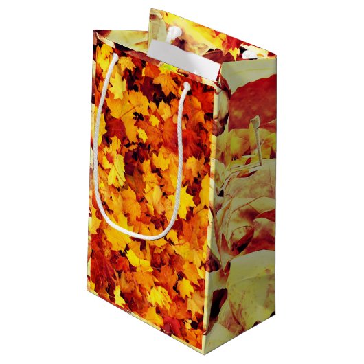 Herbst-Erntedank Kleine Geschenktüte (Rückseite Schrägansicht)