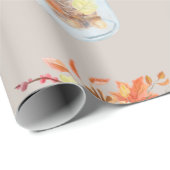 Herbst Erntedank Mason Jar Rustikale Pinecone Geschenkpapier (Rolleneckpunkt)