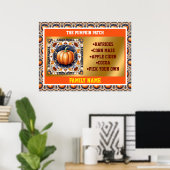 Herbst Erntedank Moderne Pumpkassine Poster (Heimbüro)