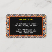 Herbst Erntedank Moderne Pumpkassine Visitenkarte (Rückseite)