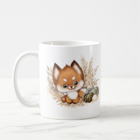 Herbst Erntedank Niedlich Little Fox Tasse (Links)