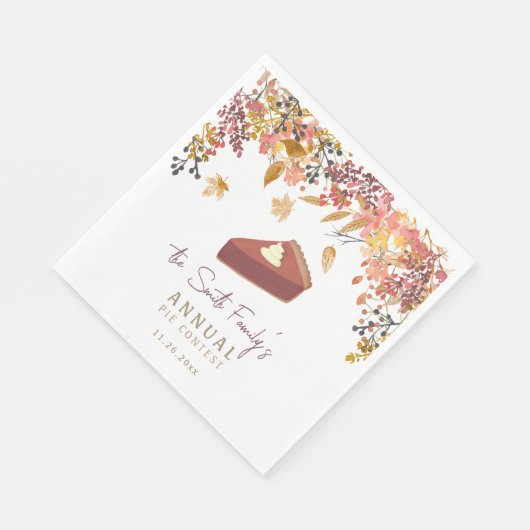 Herbst Erntedank oder Kuchen Wettbewerb Serviette (Ecke)