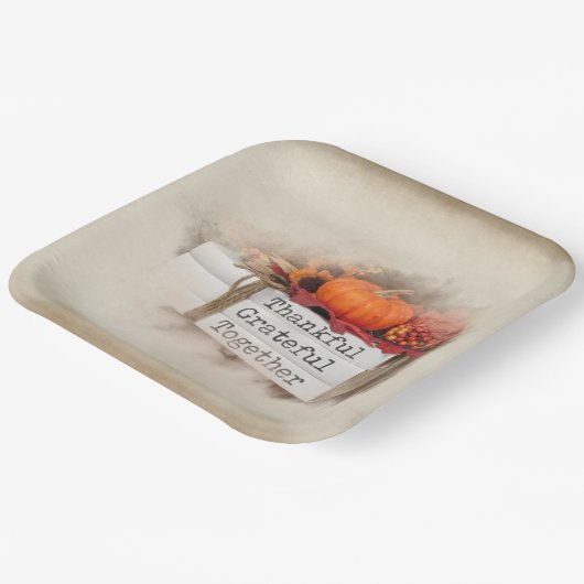 Herbst-Erntedank Pappteller (Gewinkelt)