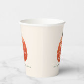 Herbst Erntedank Party Wasserfarben Pumpkins Pappbecher (Rechts)