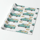 Herbst Erntedank Pumpkin Truck Geschenkpapier (Ungerollt)