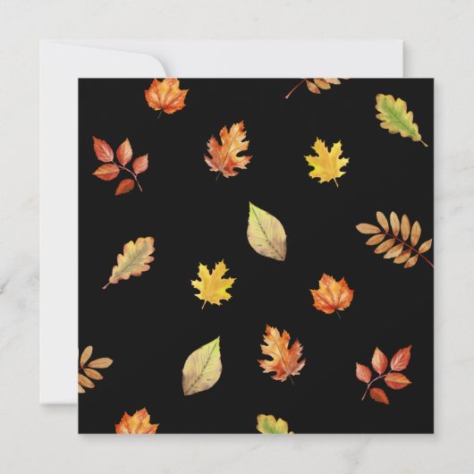 Herbst Erntedank Rustikales Familienfest Einladung (Rückseite)