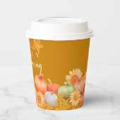 Herbst Erntedank Senf Pappbecher (Links)