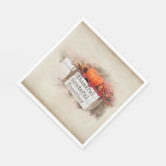 Herbst-Erntedank Serviette (Ecke)