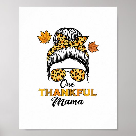Herbst Erntedank Shirts, eine dankbare Mama Poster (Vorne)
