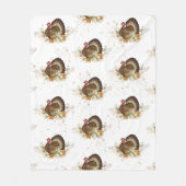 Herbst Erntedank Türkei Fleecedecke (Vorderseite)