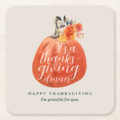Herbst Erntedank Wasserfarbe Pumpkin Rechteckiger Pappuntersetzer (Vorderseite)