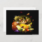Herbst Erntedank Whimsical Elegante Modernes Niedl Postkarte (Vorne/Hinten)