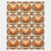 Herbst-Erntedanken Populäre Pumpkin-Sammlung Fleecedecke (Vorderseite)