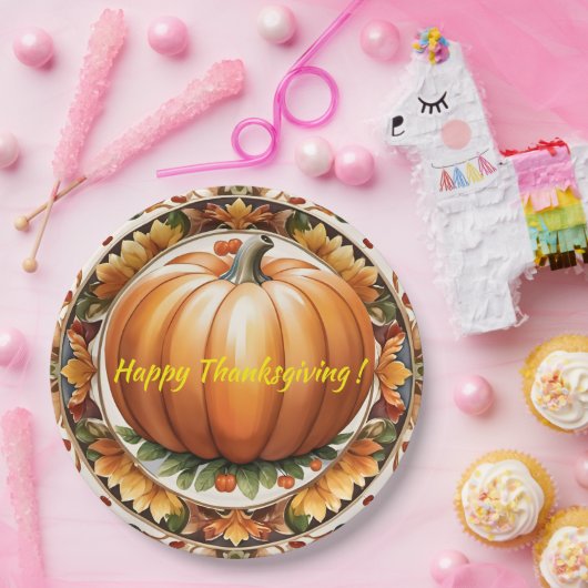 Herbst-Erntedanken Populäre Pumpkin-Sammlung Pappteller (Party)