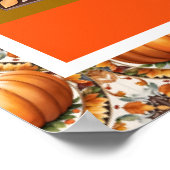 Herbst-Erntedanken Populäre Pumpkin-Sammlung Poster (Ecke)