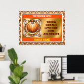 Herbst-Erntedanken Populäre Pumpkin-Sammlung Poster (Heimbüro)