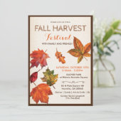 Herbst Erntefest Einladung (Stehend Vorderseite)