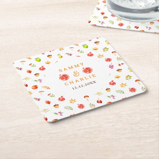 Herbst-Erntezeit Rechteckiger Pappuntersetzer (angewinkelt)