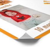 Herbst Erstes Jahr Fotos Geburtstag Poster (Ecke)