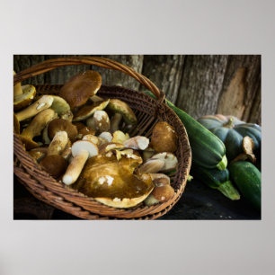 Herbst-Essen-Stillleben-Poster-Druck Poster