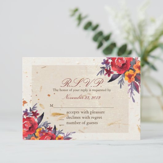 Herbst Essence UAWG RSVP Karte (Stehend Vorderseite)