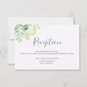 Herbst Eukalyptus Berry Floral Hochzeitsempfang Einladung (Vorderseite)