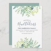 Herbst Eukalyptus Floral Moving Ankündigung (Vorne/Hinten)