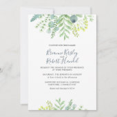 Herbst Eukalyptus Foliage Bloral Wedding Einladung (Vorderseite)