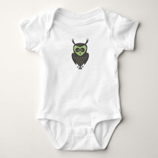 Herbst-Eule Baby Strampler (Vorderseite)