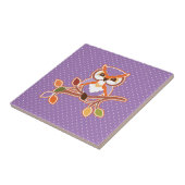 Herbst-Eule Fliese (Seite)