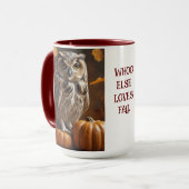 Herbst-Eule Tasse (Vorderseite Links)