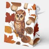 Herbst-Eule und Blätter Geschenkschachtel (Rückseite)