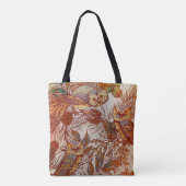 Herbst-Eule vintage Herbst Tasche (Rückseite)
