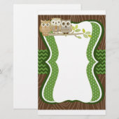 Herbst-Eulen-Briefpapier Briefpapier (Vorne/Hinten)