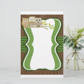 Herbst-Eulen-Briefpapier Briefpapier (Stehend Vorderseite)