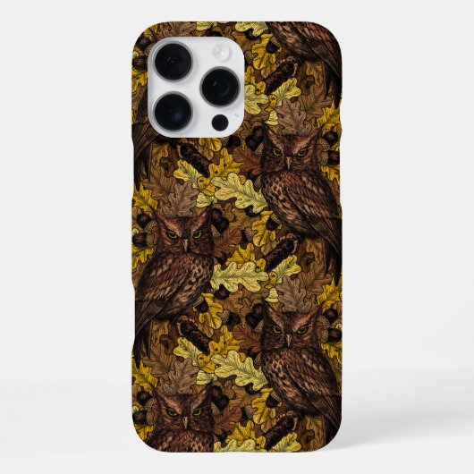 Herbst-Eulen iPhone Hülle (Rückseite)
