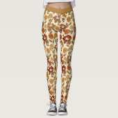 Herbst Exotic Florals Creme Leggings (Vorderseite)