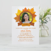 Herbst Extravaganten Foto Einladung (Stehend Vorderseite)