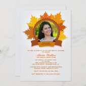 Herbst Extravaganten Foto Einladung (Vorne/Hinten)