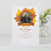 Herbst Extravagantes Foto Einladung (Stehend Vorderseite)