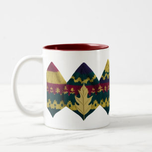 Herbst Fair Isle Strickmuster Herbstblatt Zweifarbige Tasse