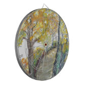 Herbst-Fall-Baum verlässt Kunst-Malerei-Schicksal Dartscheibe (Vorderseite Links)