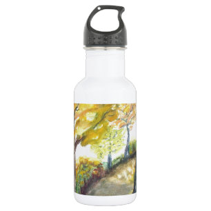 Herbst-Fall-Baum verlässt Kunst-Malerei-Schicksal Edelstahlflasche