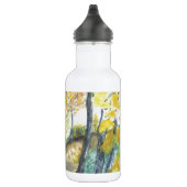 Herbst-Fall-Baum verlässt Kunst-Malerei-Schicksal Edelstahlflasche (Rechts)