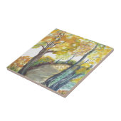 Herbst-Fall-Baum verlässt Kunst-Malerei-Schicksal Fliese (Seite)