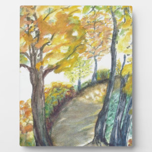 Herbst-Fall-Baum verlässt Kunst-Malerei-Schicksal Fotoplatte
