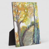 Herbst-Fall-Baum verlässt Kunst-Malerei-Schicksal Fotoplatte (Seite)