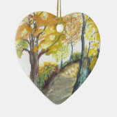 Herbst-Fall-Baum verlässt Kunst-Malerei-Schicksal Keramikornament (Rechts)